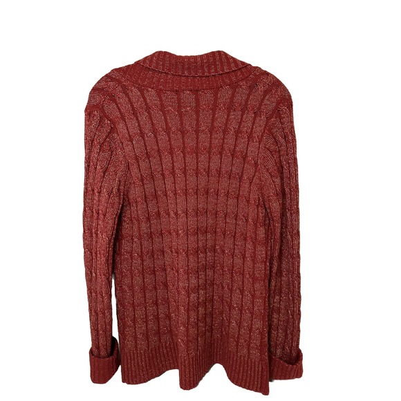 West End Red Tie Cardigan Womens Size Medium - Picture 6 of 6
